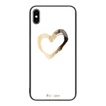 Custodia per telefono in vetro verniciato colorato, For iPhone XS Max