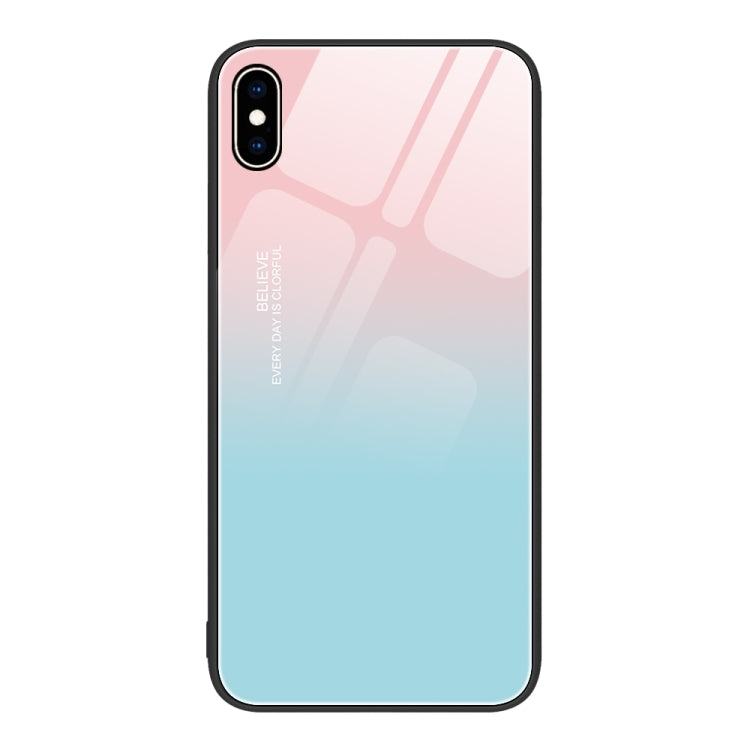 Custodia per telefono in vetro verniciato colorato, For iPhone XS Max