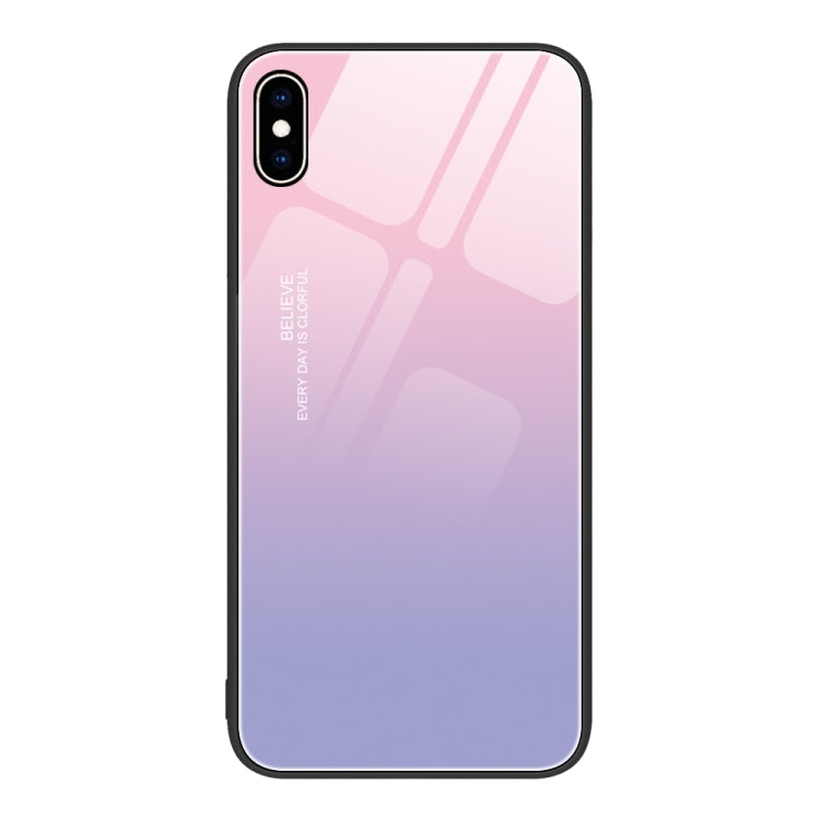 Custodia per telefono in vetro verniciato colorato, For iPhone XS Max