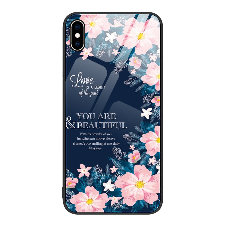 Custodia per telefono in vetro verniciato colorato, For iPhone XS Max