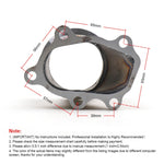 Adattatore V-band per tubo obliquo turbo da 63 mm modificato per auto con flangia di serraggio, Turbo Down Pipe Adapter