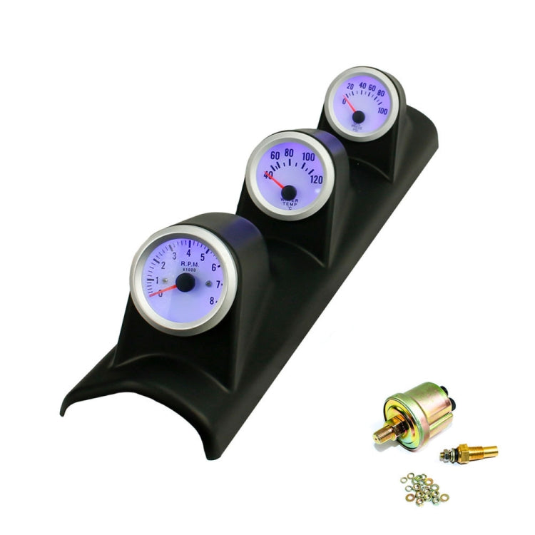 Contagiri 3 in 1 auto con temperatura acqua e pressione olio