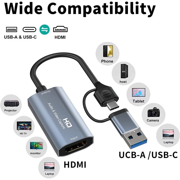 Z29 HDMI/M to USB Type-C/M HD Video Capture Card, Z29