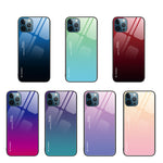 Custodia in vetro a colori sfumati, For iPhone 12 Pro Max, For iPhone 12, For iPhone 13 Pro Max