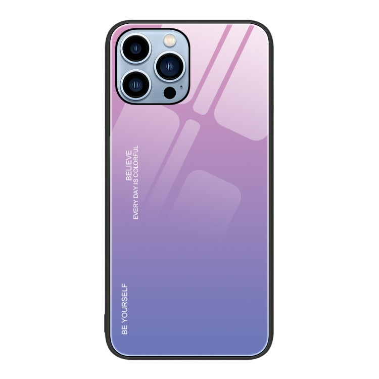 Custodia in vetro a colori sfumati, For iPhone 13 Pro, For iPhone 13, For iPhone 14 Plus