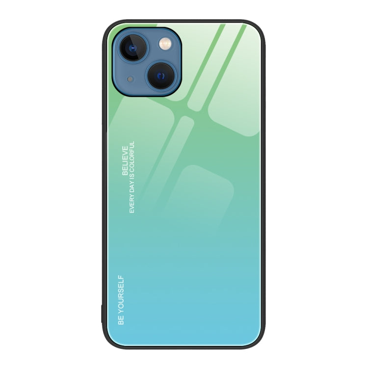 Custodia in vetro a colori sfumati, For iPhone 13 Pro, For iPhone 13, For iPhone 14 Plus