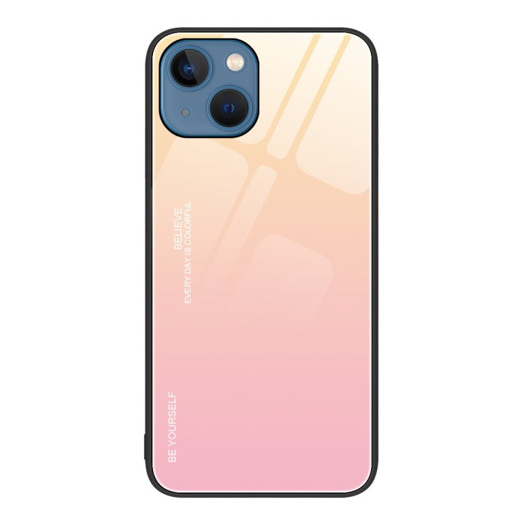 Custodia in vetro a colori sfumati, For iPhone 13 Pro, For iPhone 13, For iPhone 14 Plus