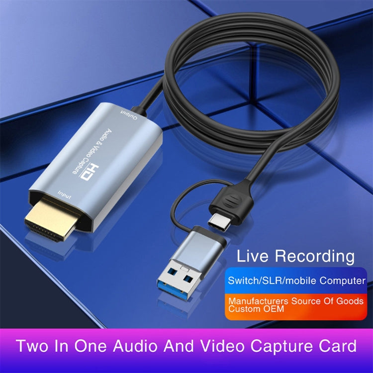 Z36 HD Video Capture Card HDMI/M to USB Type-C/M, Length: 2m, Z36