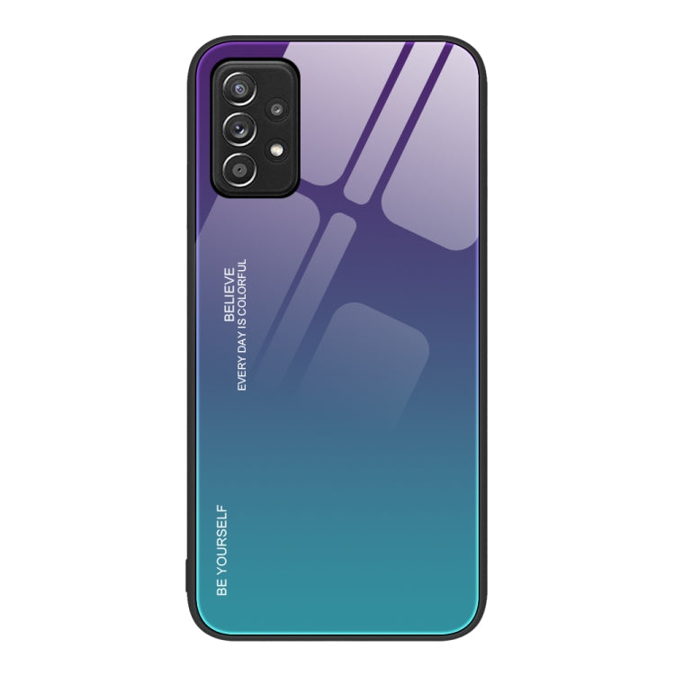 Custodia in vetro a colori sfumati, For Samsung Galaxy A12 5G, For Samsung Galaxy A52, For Samsung Galaxy A53 5G