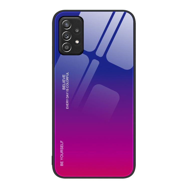 Custodia in vetro a colori sfumati, For Samsung Galaxy A12 5G, For Samsung Galaxy A52, For Samsung Galaxy A53 5G