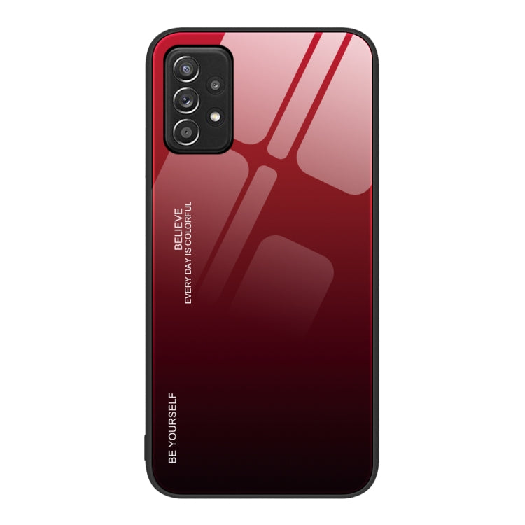 Custodia in vetro a colori sfumati, For Samsung Galaxy A12 5G, For Samsung Galaxy A52, For Samsung Galaxy A53 5G