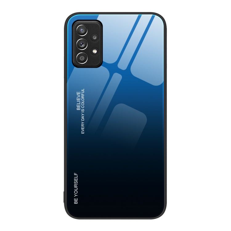 Custodia in vetro a colori sfumati, For Samsung Galaxy A12 5G, For Samsung Galaxy A52, For Samsung Galaxy A53 5G