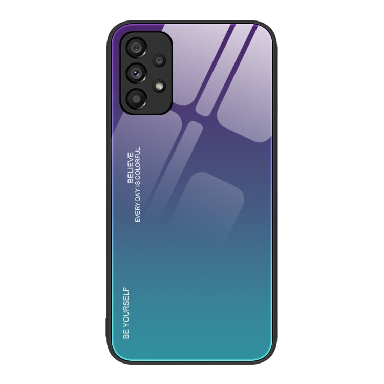 Custodia in vetro a colori sfumati, For Samsung Galaxy A12 5G, For Samsung Galaxy A52, For Samsung Galaxy A53 5G