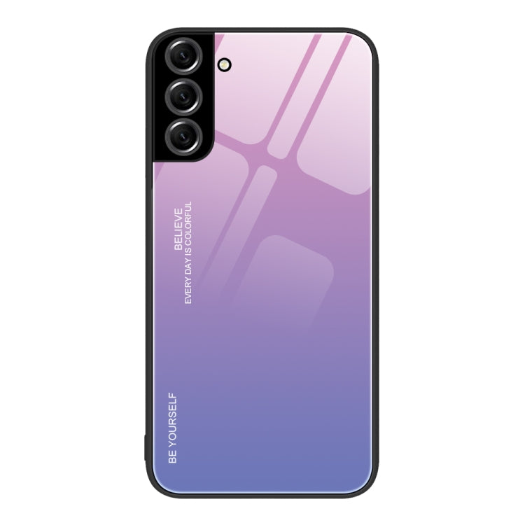 Custodia in vetro a colori sfumati, For Samsung Galaxy S22+ 5G