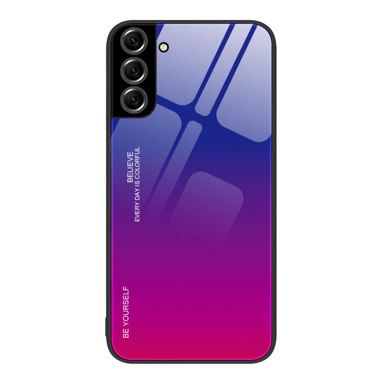 Custodia in vetro a colori sfumati, For Samsung Galaxy S22+ 5G