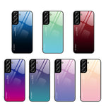 Custodia in vetro a colori sfumati, For Samsung Galaxy S22+ 5G