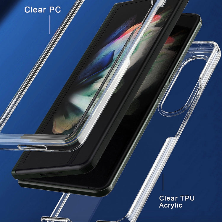Custodia per telefono protettiva trasparente in acrilico + TPU, For Samsung Galaxy Z Fold4, For Samsung Galaxy Z Flip3 5G, For Samsung Galaxy Z Flip4, For Samsung Galaxy Z Fold3 5G