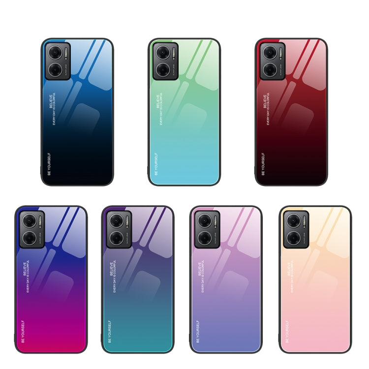 Custodia in vetro a colori sfumati, For Xiaomi Redmi Note 11E, For Xiaomi Redmi Note 11T Pro, For Xiaomi Poco X4 Pro 5G