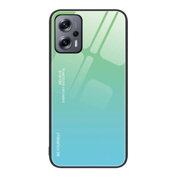 Custodia in vetro a colori sfumati, For Xiaomi Redmi Note 11E, For Xiaomi Redmi Note 11T Pro, For Xiaomi Poco X4 Pro 5G