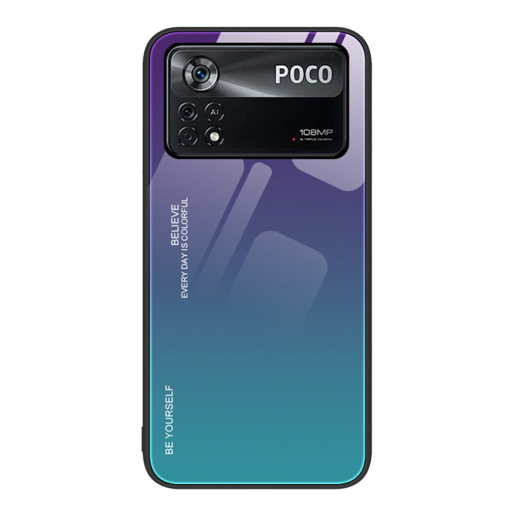 Custodia in vetro a colori sfumati, For Xiaomi Redmi Note 11E, For Xiaomi Redmi Note 11T Pro, For Xiaomi Poco X4 Pro 5G