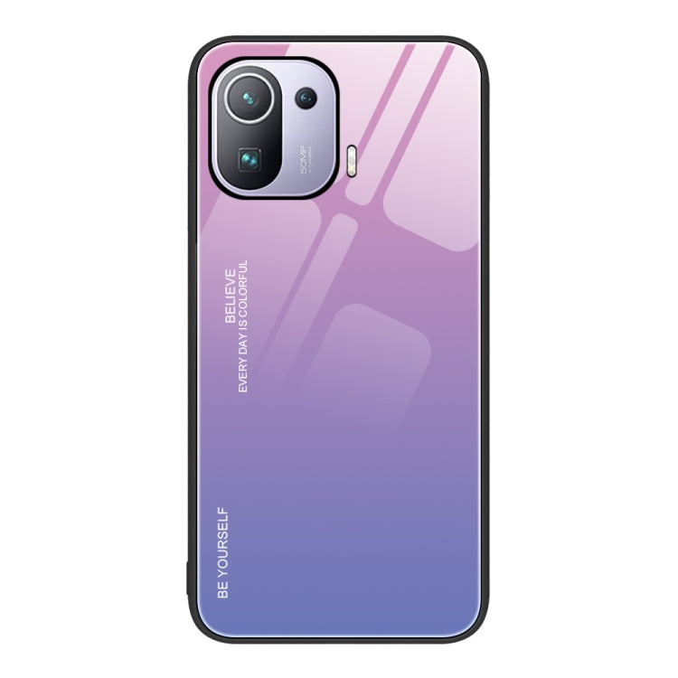 Custodia in vetro a colori sfumati, For Xiaomi Mi 11 Pro, For Xiaomi Mi 11 Ultra, For Xiaomi 12 Pro