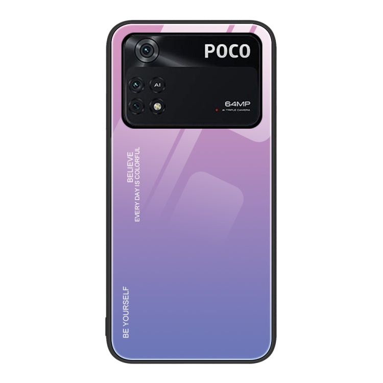 Custodia in vetro a colori sfumati, For Xiaomi Poco M4 Pro 4G