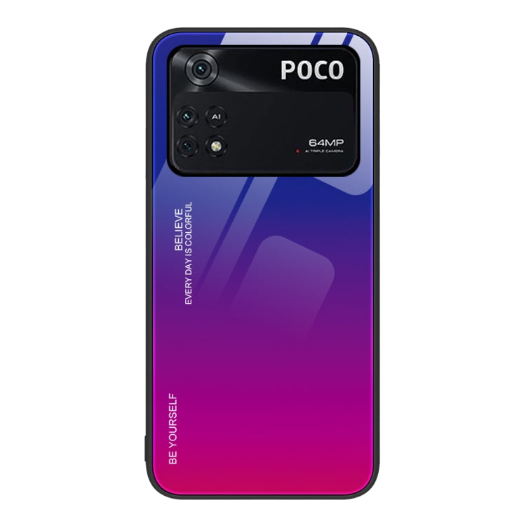 Custodia in vetro a colori sfumati, For Xiaomi Poco M4 Pro 4G