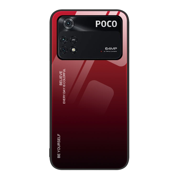 Custodia in vetro a colori sfumati, For Xiaomi Poco M4 Pro 4G