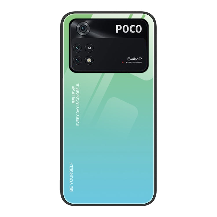 Custodia in vetro a colori sfumati, For Xiaomi Poco M4 Pro 4G