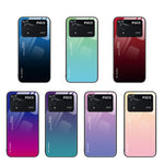 Custodia in vetro a colori sfumati, For Xiaomi Poco M4 Pro 4G