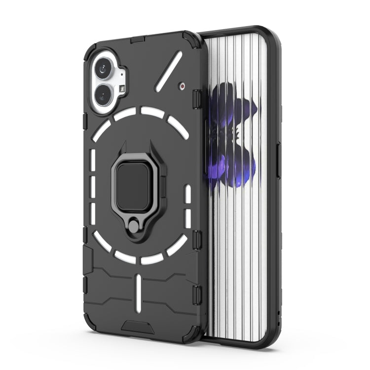 Custodia protettiva antiurto per PC + TPU con supporto per anello magnetico, For Nothing Phone 1