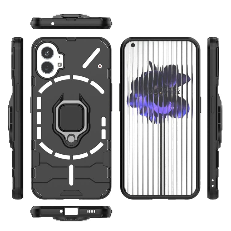 Custodia protettiva antiurto per PC + TPU con supporto per anello magnetico, For Nothing Phone 1
