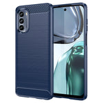 Custodia per telefono TPU in fibra di carbonio con trama spazzolata, For Motorola Moto G62 5G