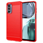 Custodia per telefono TPU in fibra di carbonio con trama spazzolata, For Motorola Moto G62 5G