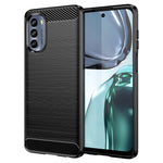 Custodia per telefono TPU in fibra di carbonio con trama spazzolata, For Motorola Moto G62 5G