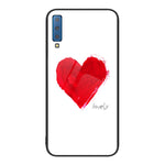 Custodia per telefono in vetro verniciato colorato, For Samsung Galaxy A7 2018
