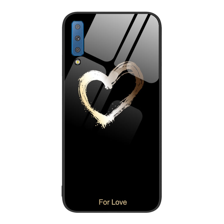 Custodia per telefono in vetro verniciato colorato, For Samsung Galaxy A7 2018