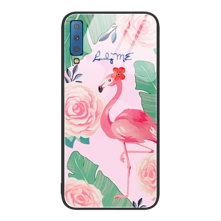 Custodia per telefono in vetro verniciato colorato, For Samsung Galaxy A7 2018