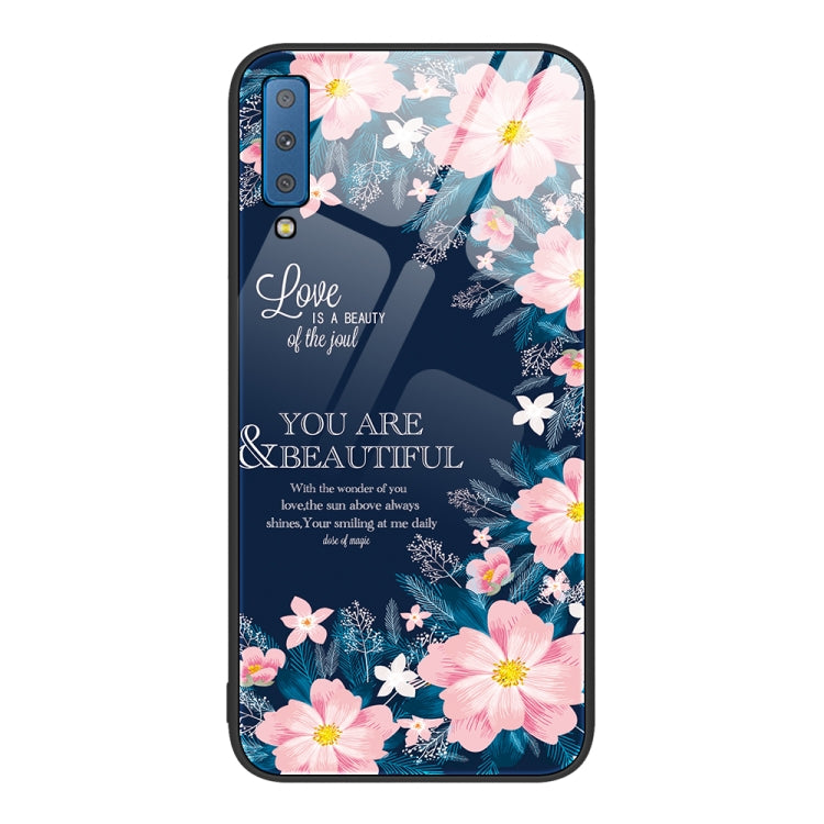 Custodia per telefono in vetro verniciato colorato, For Samsung Galaxy A7 2018