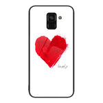 Custodia per telefono in vetro verniciato colorato, For Samsung Galaxy A8+ 2018