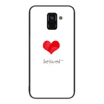 Custodia per telefono in vetro verniciato colorato, For Samsung Galaxy A8+ 2018