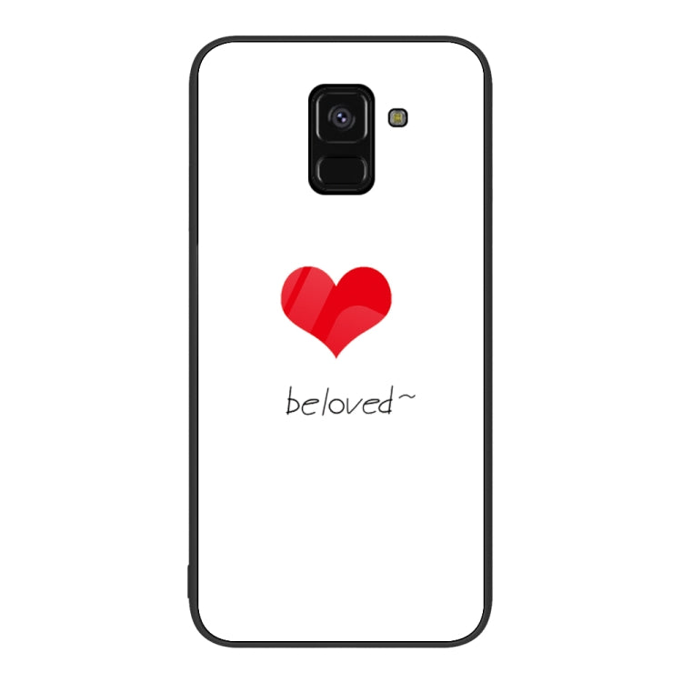 Custodia per telefono in vetro verniciato colorato, For Samsung Galaxy A8+ 2018