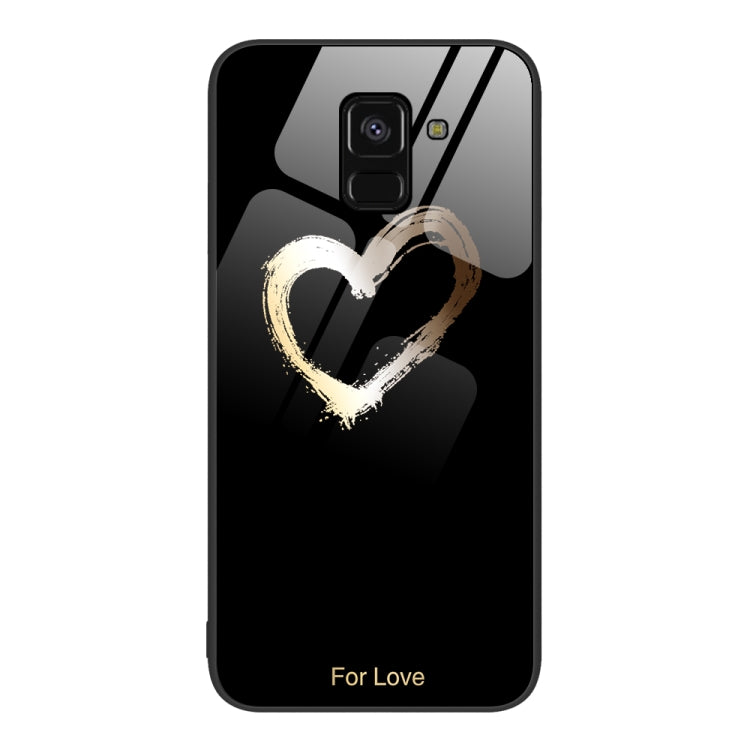 Custodia per telefono in vetro verniciato colorato, For Samsung Galaxy A8+ 2018