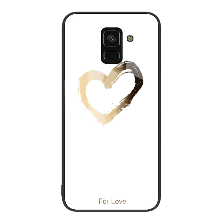 Custodia per telefono in vetro verniciato colorato, For Samsung Galaxy A8+ 2018