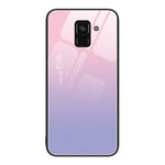 Custodia per telefono in vetro verniciato colorato, For Samsung Galaxy A8+ 2018
