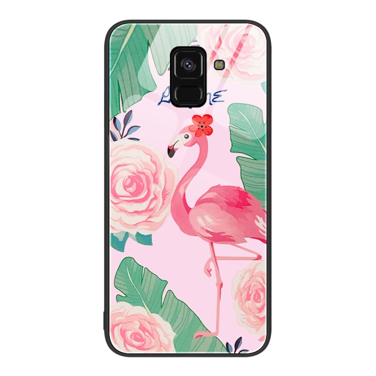 Custodia per telefono in vetro verniciato colorato, For Samsung Galaxy A8+ 2018