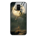 Custodia per telefono in vetro verniciato colorato, For Samsung Galaxy A8+ 2018