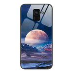 Custodia per telefono in vetro verniciato colorato, For Samsung Galaxy A8+ 2018