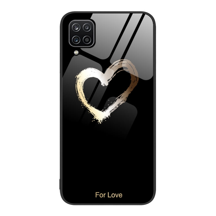 Custodia per telefono in vetro verniciato colorato, For Samsung Galaxy A12