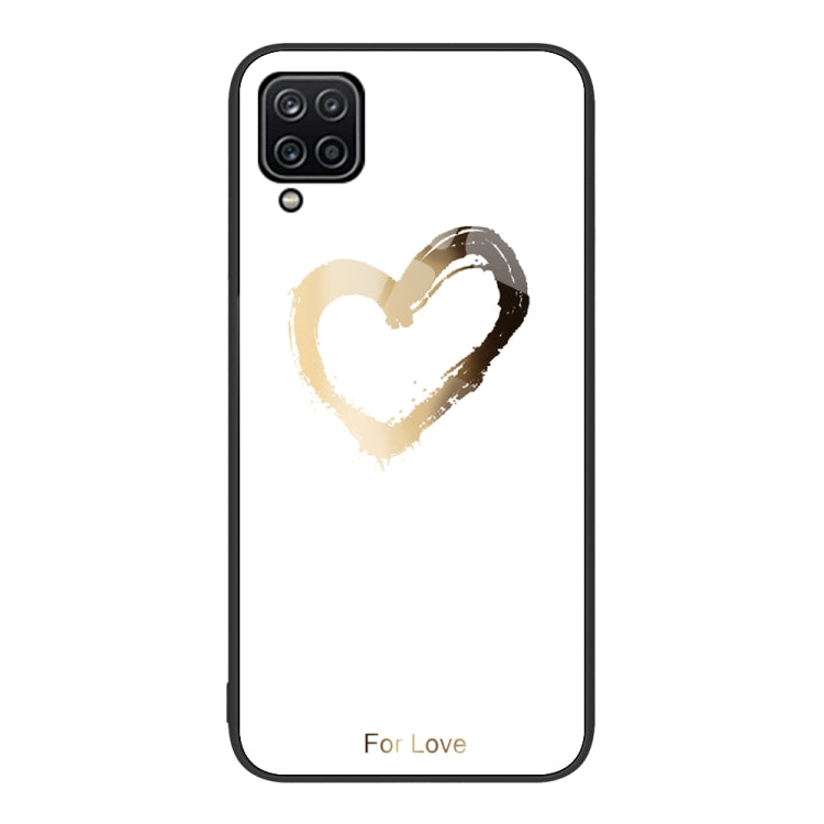 Custodia per telefono in vetro verniciato colorato, For Samsung Galaxy A12